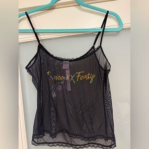 Savage x fenty mesh rhinestone top